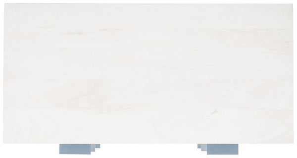 Safavieh Zinnia 3 Drawer Chest - Artisan Carved Storage Solution With Geometric Design For Modern Spaces White Wash/Silver CHS9000B