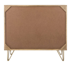 Safavieh Marigold 3 Drawer Chest – Solid Mango Wood Storage Solution With Chic Modern Design For Any Space Natural/Brass CHS9001A