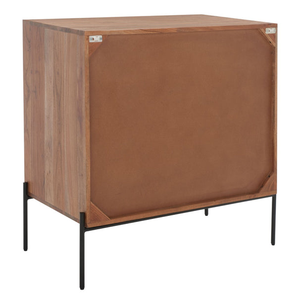 Safavieh Dowling 3-Drawer Chest - Elegant Mango Wood Storage Solution With Brass Accents For Modern Interiors CHS9002A