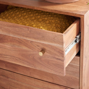 Safavieh Dowling 3-Drawer Chest - Elegant Mango Wood Storage Solution With Brass Accents For Modern Interiors CHS9002A
