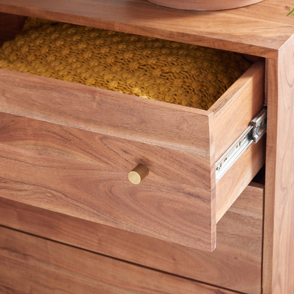 Safavieh Dowling 3-Drawer Chest - Elegant Mango Wood Storage Solution With Brass Accents For Modern Interiors CHS9002A
