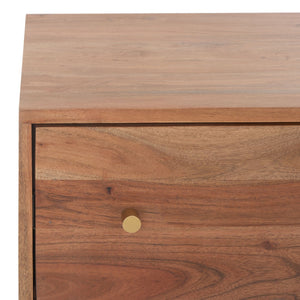 Safavieh Dowling 3-Drawer Chest - Elegant Mango Wood Storage Solution With Brass Accents For Modern Interiors CHS9002A