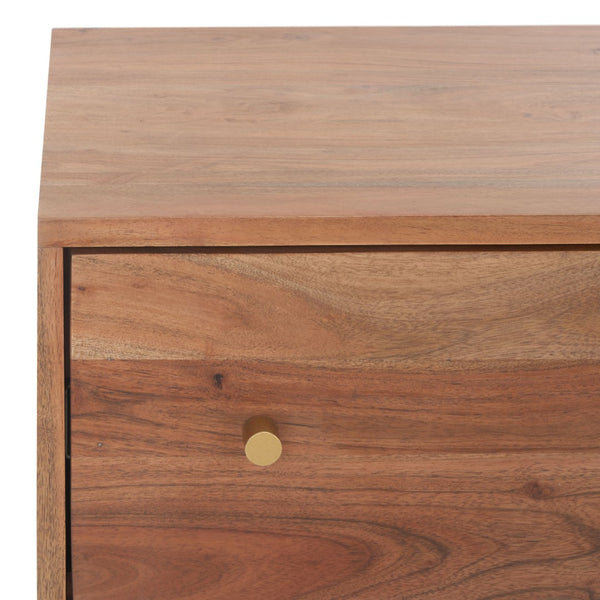 Safavieh Dowling 3-Drawer Chest - Elegant Mango Wood Storage Solution With Brass Accents For Modern Interiors CHS9002A