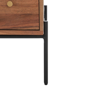 Safavieh Dowling 3-Drawer Chest - Elegant Mango Wood Storage Solution With Brass Accents For Modern Interiors CHS9002A
