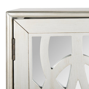 Safavieh Ashlynn Glamorous 2-Door Chest With Mirrored Panels - Stylish Silver Storage Solution For Any Room CHS9200A