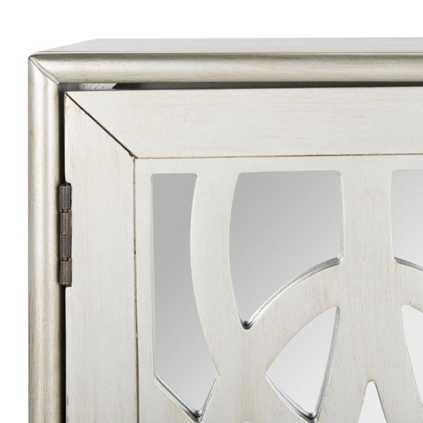 Safavieh Ashlynn Glamorous 2-Door Chest With Mirrored Panels - Stylish Silver Storage Solution For Any Room CHS9200A
