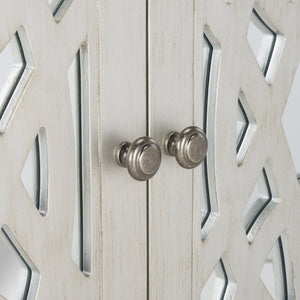 Safavieh Ashlynn Glamorous 2-Door Chest With Mirrored Panels - Stylish Silver Storage Solution For Any Room CHS9200A