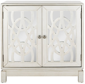 Safavieh Ashlynn Glamorous 2-Door Chest With Mirrored Panels - Stylish Silver Storage Solution For Any Room CHS9200A