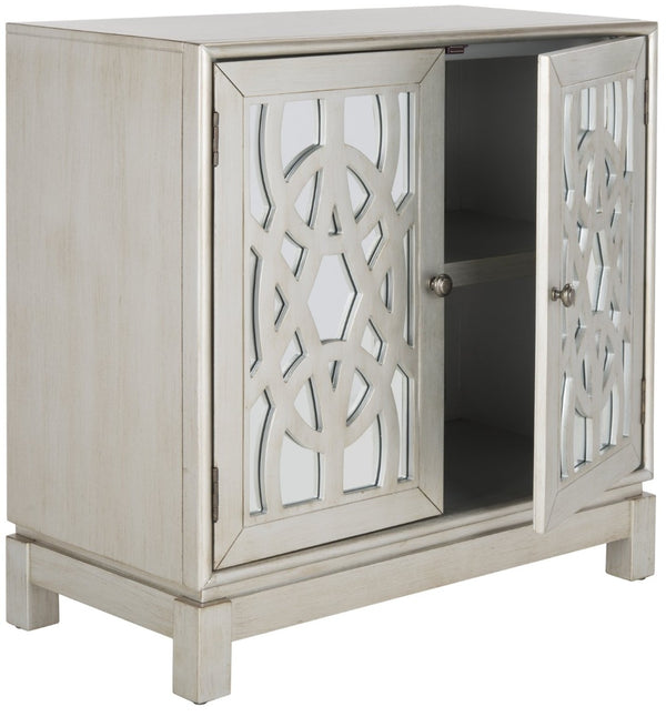Safavieh Ashlynn Glamorous 2-Door Chest With Mirrored Panels - Stylish Silver Storage Solution For Any Room CHS9200A