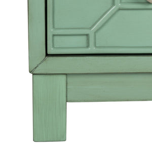 Safavieh Izumi Modern 3-Drawer Chest In Vibrant Turquoise With Geometric Design For Stylish Storage Solutions CHS9201A