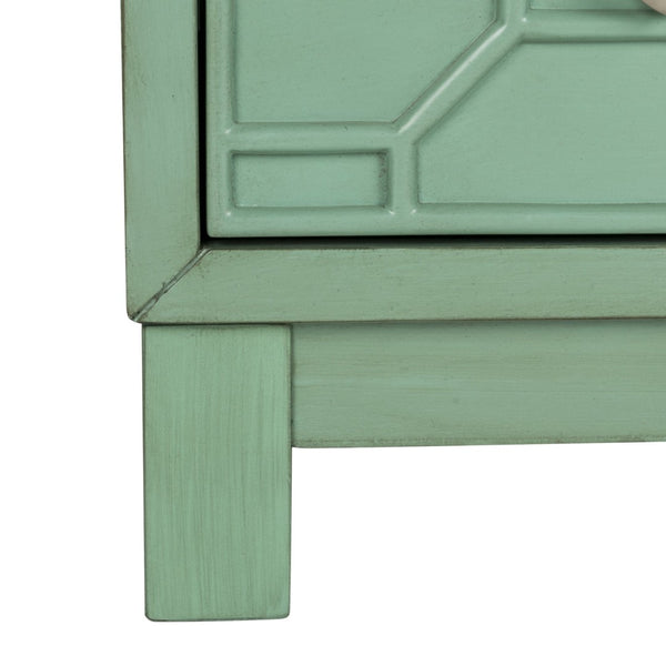 Safavieh Izumi Modern 3-Drawer Chest In Vibrant Turquoise With Geometric Design For Stylish Storage Solutions CHS9201A