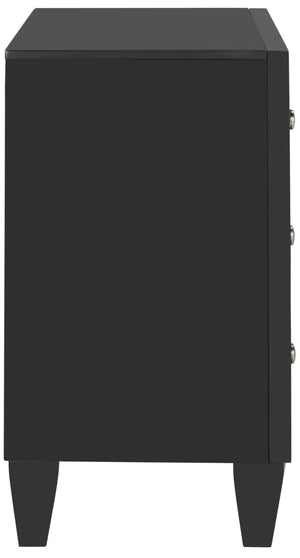 Safavieh Marlon 3-Drawer Chest - Chic Mirrored Accent For Stylish Storage In Bedrooms Or Living Spaces Black CHS9202A