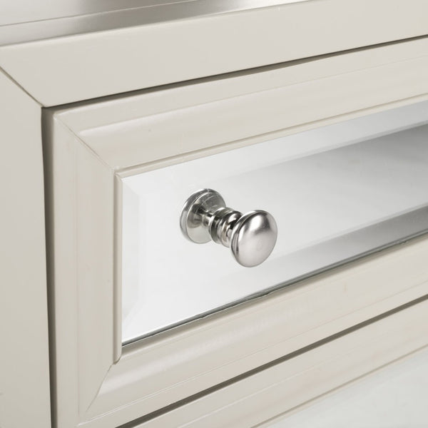 Safavieh Marlon 3-Drawer Chest - Chic Mirrored Accent For Stylish Storage In Bedrooms Or Living Spaces Grey CHS9202B