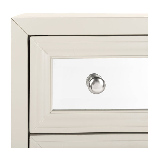 Safavieh Marlon 3-Drawer Chest - Chic Mirrored Accent For Stylish Storage In Bedrooms Or Living Spaces Grey CHS9202B