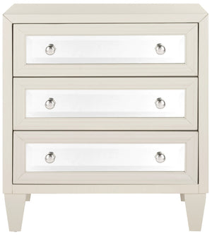 Safavieh Marlon 3-Drawer Chest - Chic Mirrored Accent For Stylish Storage In Bedrooms Or Living Spaces Grey CHS9202B