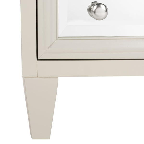Safavieh Marlon 3-Drawer Chest - Chic Mirrored Accent For Stylish Storage In Bedrooms Or Living Spaces Grey CHS9202B