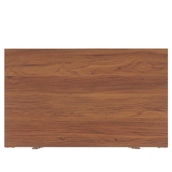 Safavieh Galio 3 Drawer Chest XII23 Walnut / Gold Particle Board, Mdf, Honeycomb,  Solid Wood, Iron CHS9600A