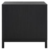 Safavieh Galio 3 Drawer Chest XII23 Black / Gold Particle Board, Mdf, Honeycomb,  Solid Wood, Iron CHS9600B