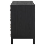 Safavieh Galio 3 Drawer Chest XII23 Black / Gold Particle Board, Mdf, Honeycomb,  Solid Wood, Iron CHS9600B