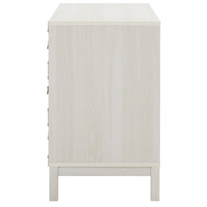 Safavieh Galio 3 Drawer Chest XII23 White / Gold Particle Board, Mdf, Honeycomb,  Solid Wood, Iron CHS9600C