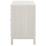 Safavieh Galio 3 Drawer Chest XII23 White / Gold Particle Board, Mdf, Honeycomb,  Solid Wood, Iron CHS9600C