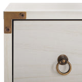 Safavieh Galio 6 Drawer Chest XII23 White / Gold Particle Board, Mdf, Honeycomb,  Solid Wood, Iron CHS9601C-2BX