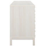 Safavieh Galio 6 Drawer Chest XII23 White / Gold Particle Board, Mdf, Honeycomb,  Solid Wood, Iron CHS9601C-2BX