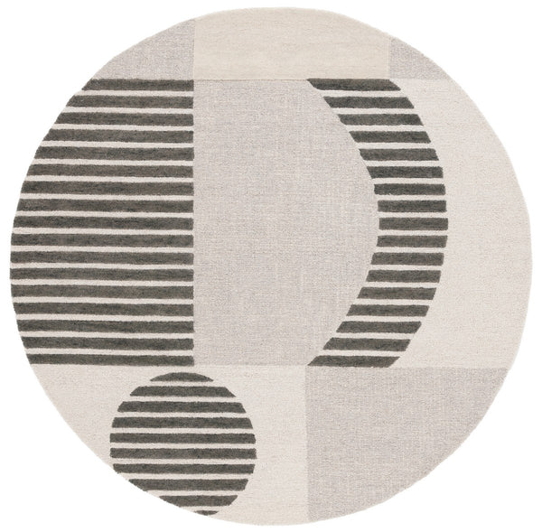 Safavieh Chatham 203 Hand Tufted 80% Wool 20% Cotton Contemporary Rug Grey / Dark Grey CHT203F-6SQ