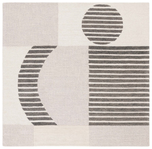 Safavieh Chatham 203 Hand Tufted Contemporary Rug Grey / Dark Grey 6' x 9'