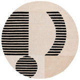 Safavieh Chatham 203 Hand Tufted 80% Wool 20% Cotton Contemporary Rug Ivory / Black CHT203Z-6SQ