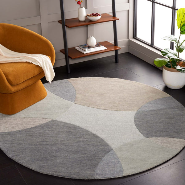 Safavieh Chatham 204 Hand Tufted Contemporary Rug Ivory / Grey 6' x 9'