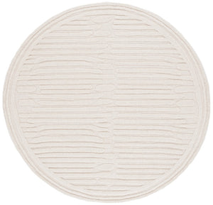 Safavieh Chatham 302 Hand Tufted Solid/Tonal Rug Ivory 6' x 6' Round