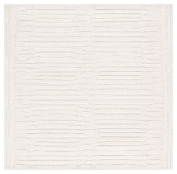 Safavieh Chatham 302 Hand Tufted Solid/Tonal Rug Ivory 6' x 6' Square