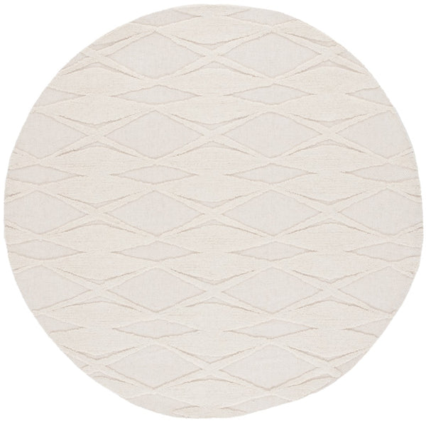 Safavieh Chatham 303 Hand Tufted Solid/Tonal Rug Ivory 6' x 6' Round