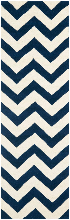 Safavieh Cht715 Hand Tufted  Rug Dark Blue / Ivory CHT715C-27