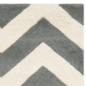 Safavieh Cht715 Hand Tufted  Rug Dark Grey / Ivory CHT715D-27