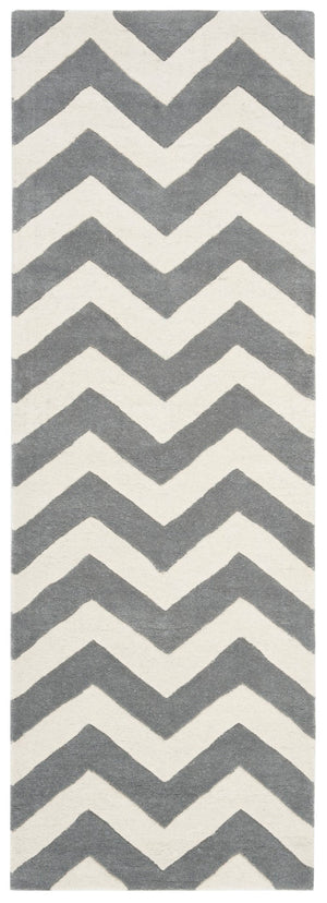 Safavieh Cht715 Hand Tufted  Rug Dark Grey / Ivory CHT715D-27
