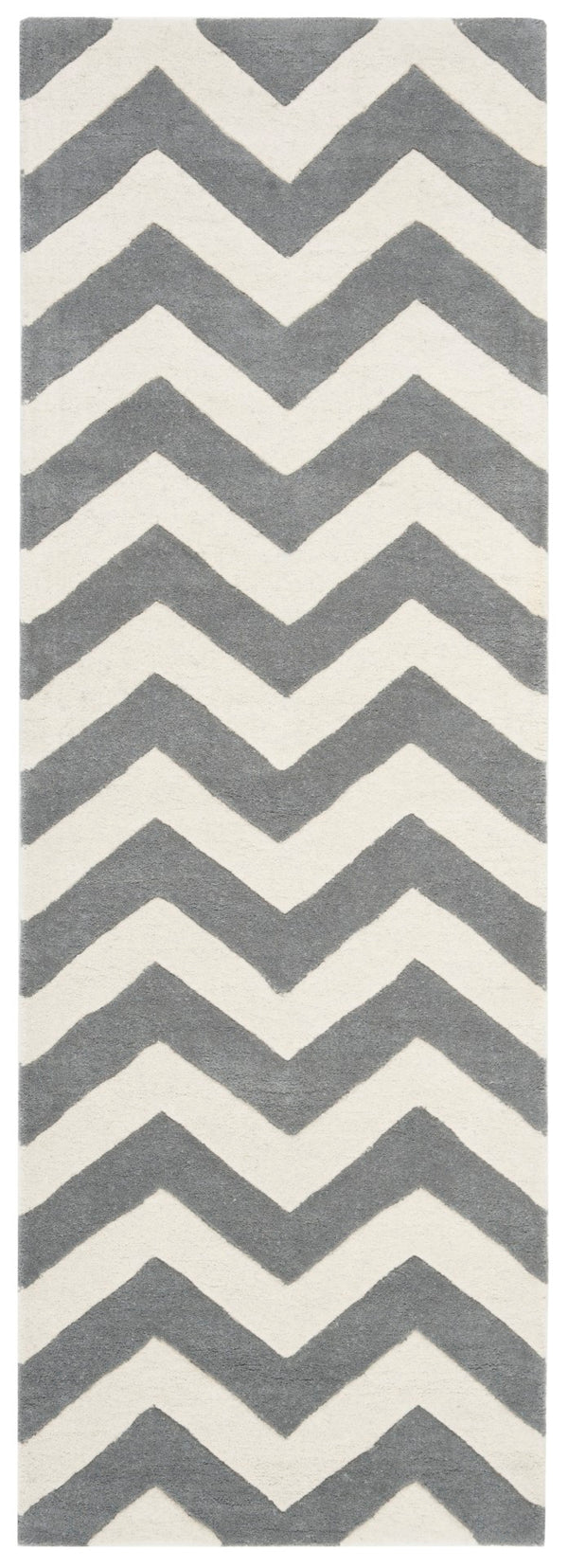 Safavieh Cht715 Hand Tufted  Rug Dark Grey / Ivory CHT715D-27