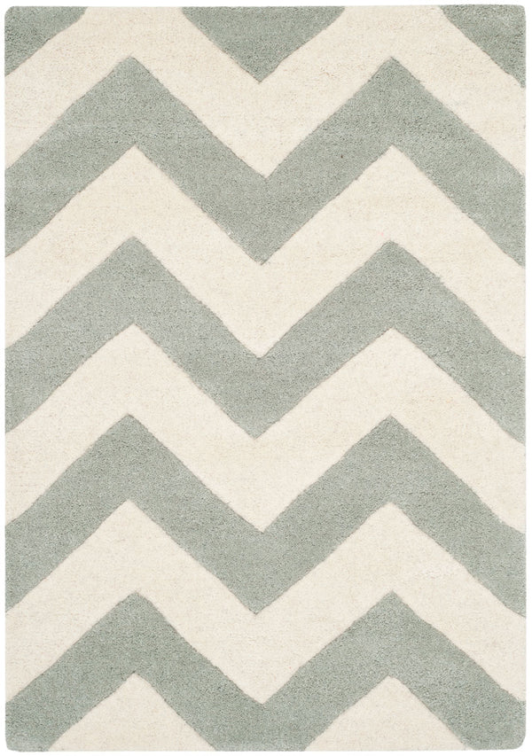 Safavieh Cht715 Hand Tufted  Rug Grey / Ivory CHT715E-5SQ