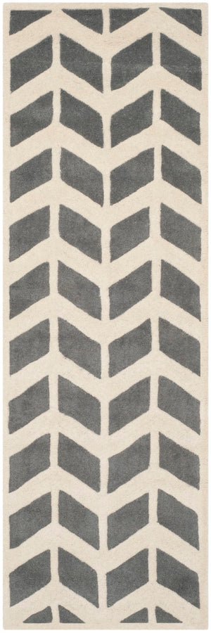 Safavieh Chatham 746 Hand Tufted  Rug Dark Grey / Ivory CHT746D-27