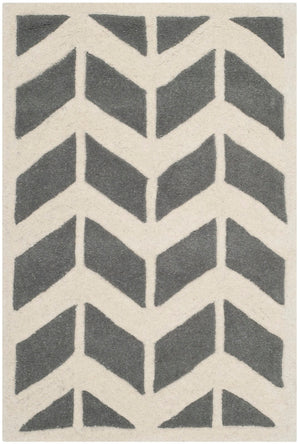 Safavieh Chatham 746 Hand Tufted  Rug Dark Grey / Ivory CHT746D-2