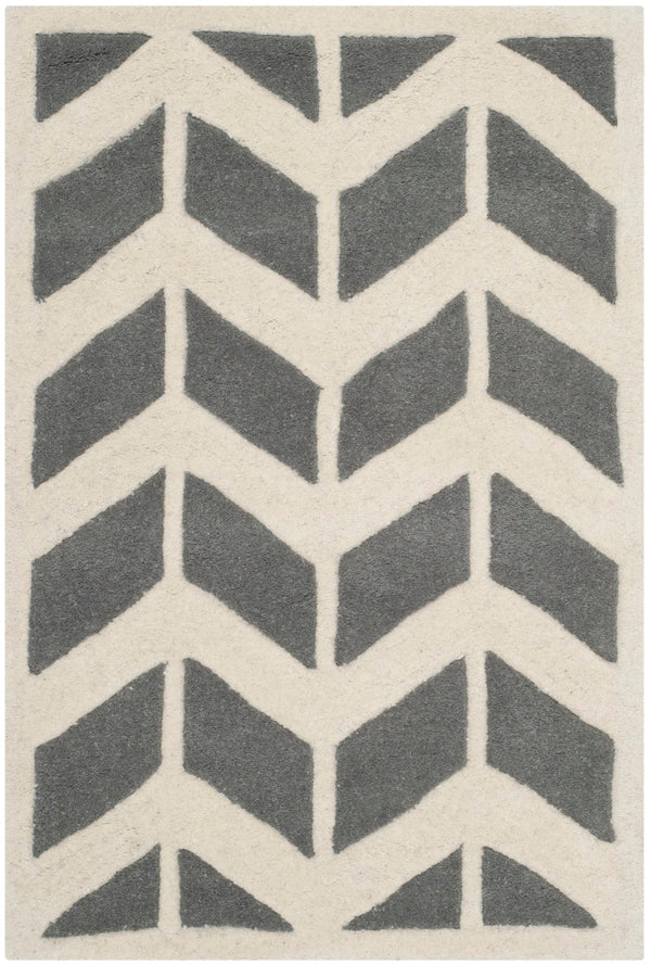 Safavieh Chatham 746 Hand Tufted  Rug Dark Grey / Ivory CHT746D-2