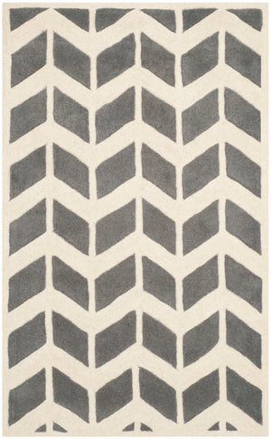 Safavieh Chatham 746 Hand Tufted  Rug Dark Grey / Ivory CHT746D-3