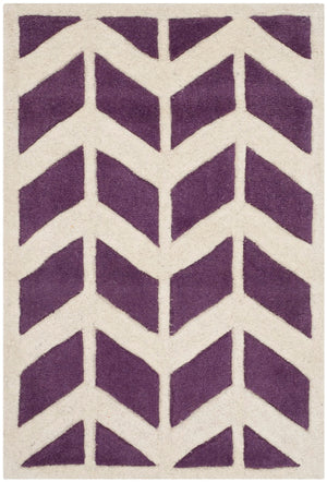 Safavieh Chatham 746 Hand Tufted  Rug Purple / Ivory CHT746F-2