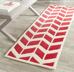 Safavieh Chatham 746 Hand Tufted  Rug Red / Ivory CHT746G-27