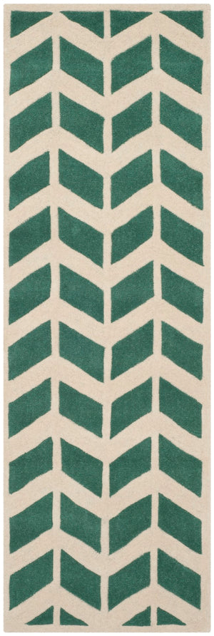 Safavieh Chatham 746 Hand Tufted  Rug Teal / Ivory CHT746T-27