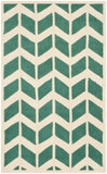 Safavieh Chatham 746 Hand Tufted  Rug Teal / Ivory CHT746T-3
