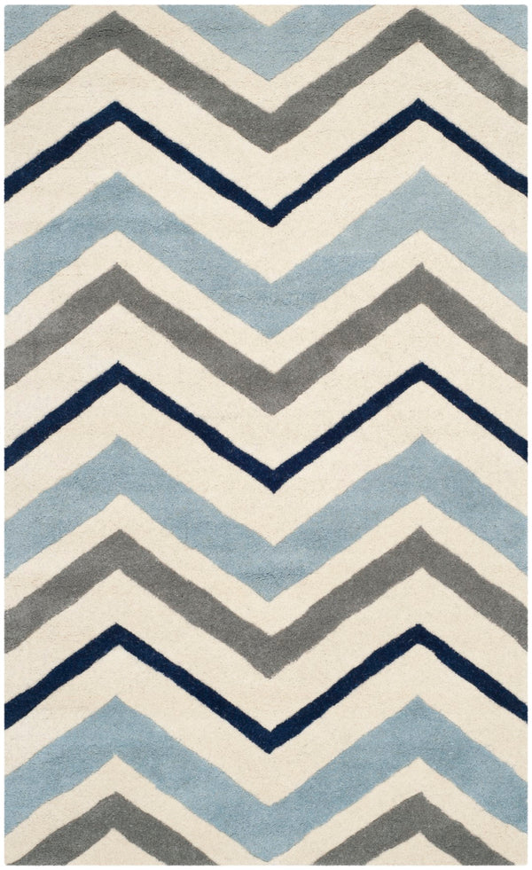 Safavieh Chatham 749 Hand Tufted  Rug Ivory / Dark Grey CHT749X-3