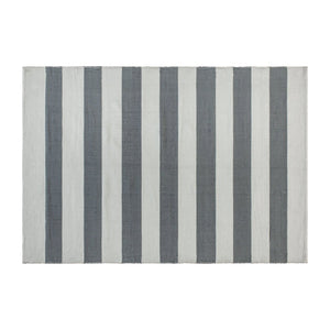 English Elm Melissa Grey & White Striped Handwoven Area Rug - Stylish, Stain-Resistant for Indoor/Outdoor Use! CI-20-9409-57-GR-WH-GG