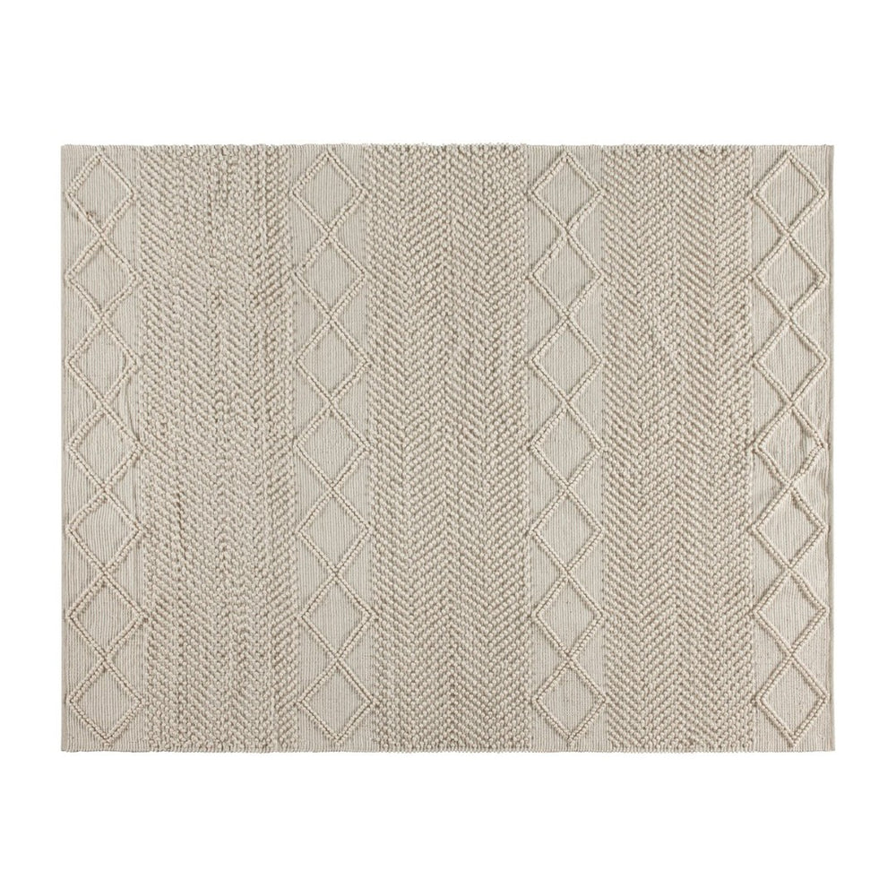 English Elm Melissa 8' x 10' Handwoven Area Rug - Modern Ivory Geometric Design for Comfort & Style in Any Room CI-20-9450A-810-CR-GG